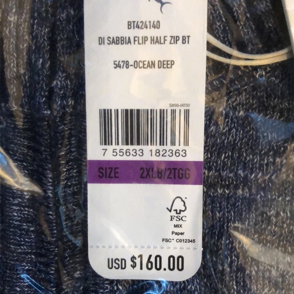 Tommy Bahama Big & Tall Di Sabbia Flip Half-Zip Sweater (Brand New, With Tags) - Picture 3 of 6